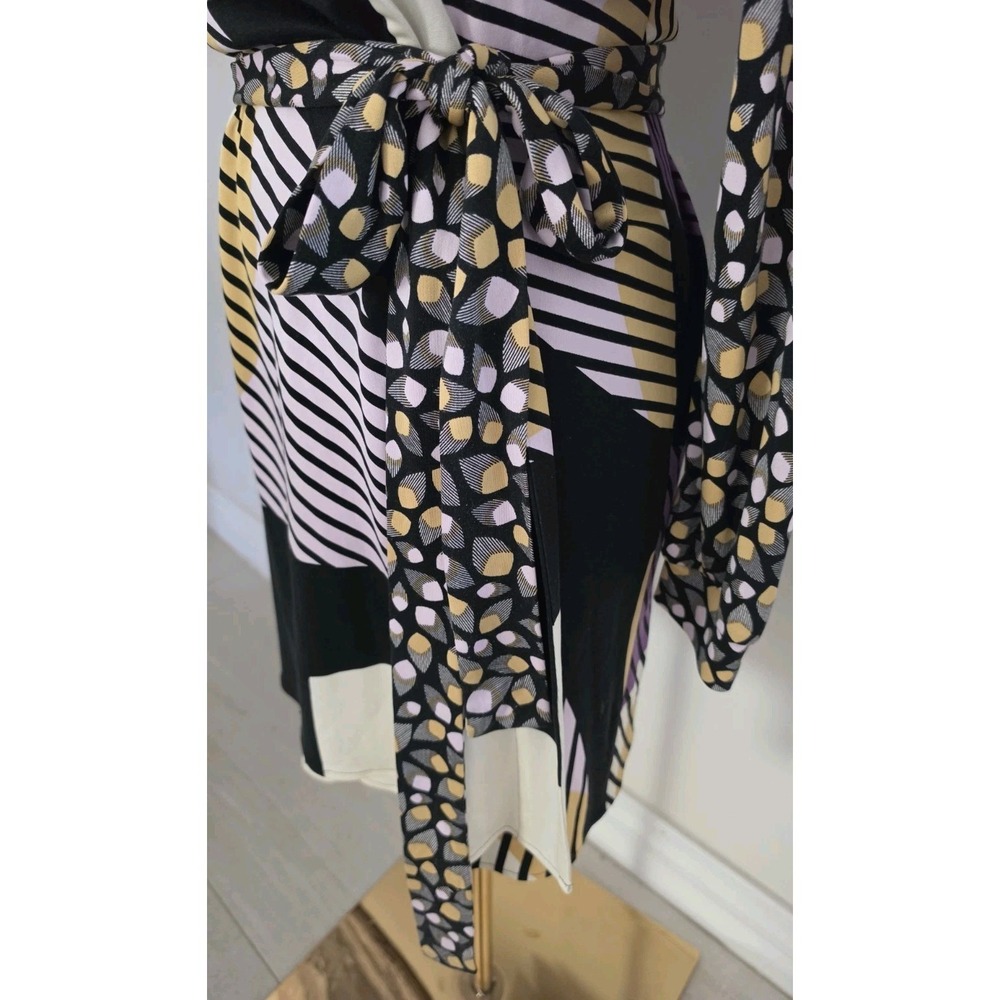 Issa London 100% Silk Jersey Hoodie Wrap Dress Boho Chic Geometric Wedding Guest - Picture 5 of 16